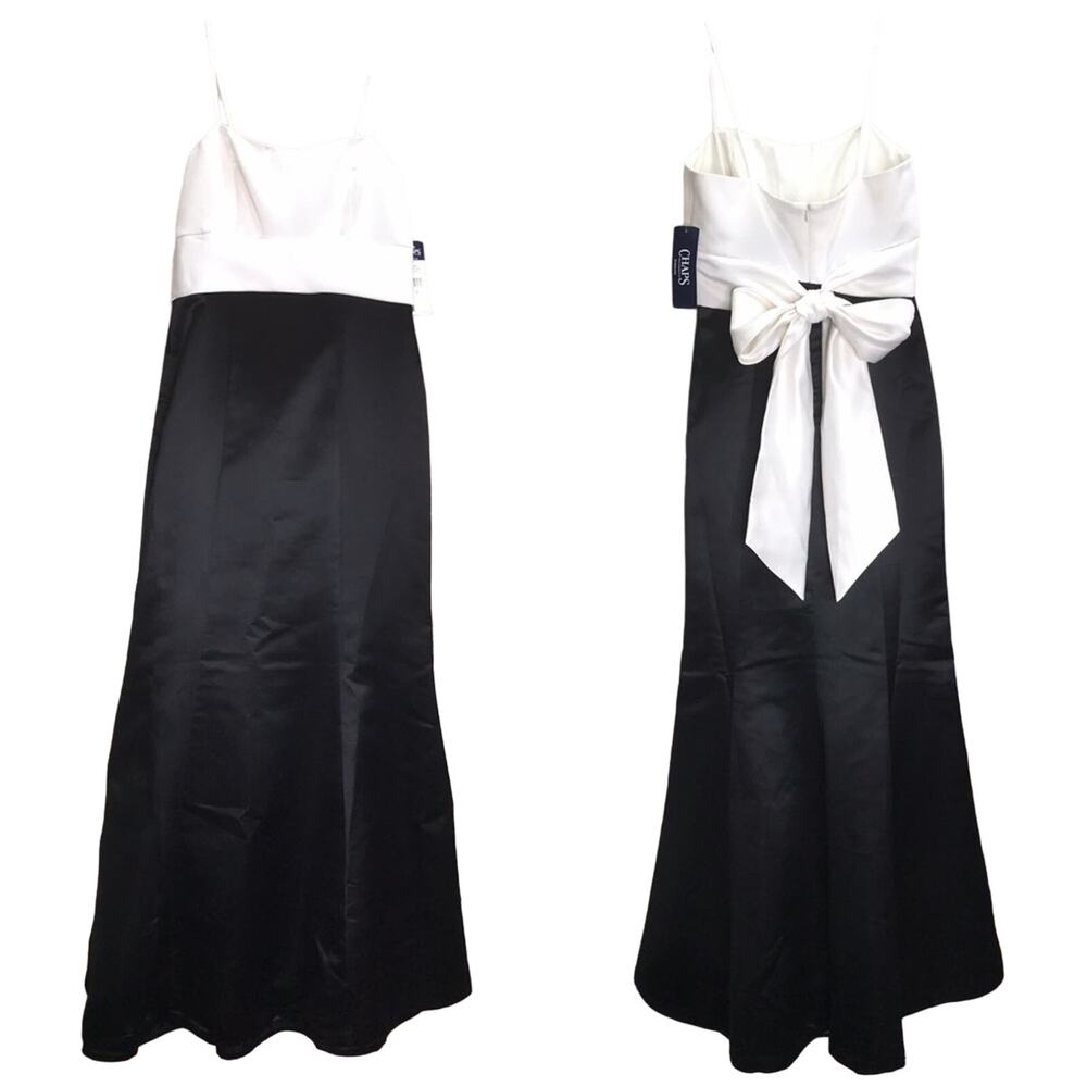 Chaps Evening Gown Black & White 6 NWT